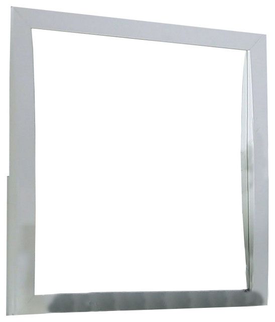 Benzara Bm233740 37" Transitional Style Wooden Frame Mirror, White ... in