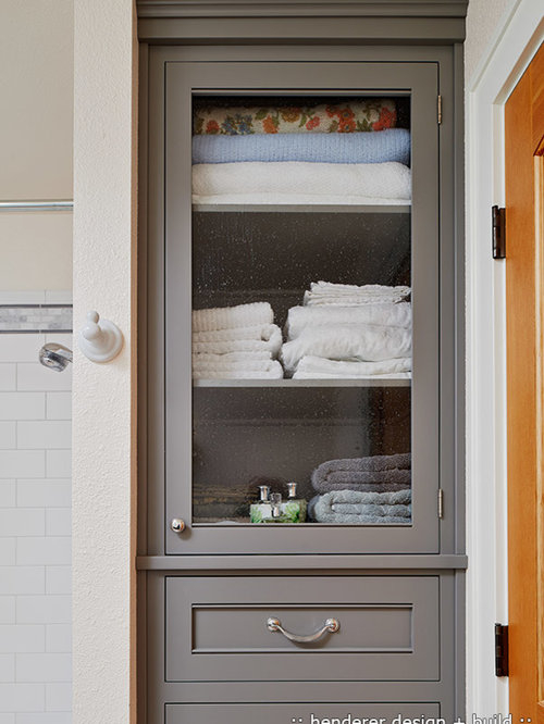 Built-In Linen Cabinet | Houzz throughout Revamp Your Bathroom The Essential Guide to Linen Side Cabinets