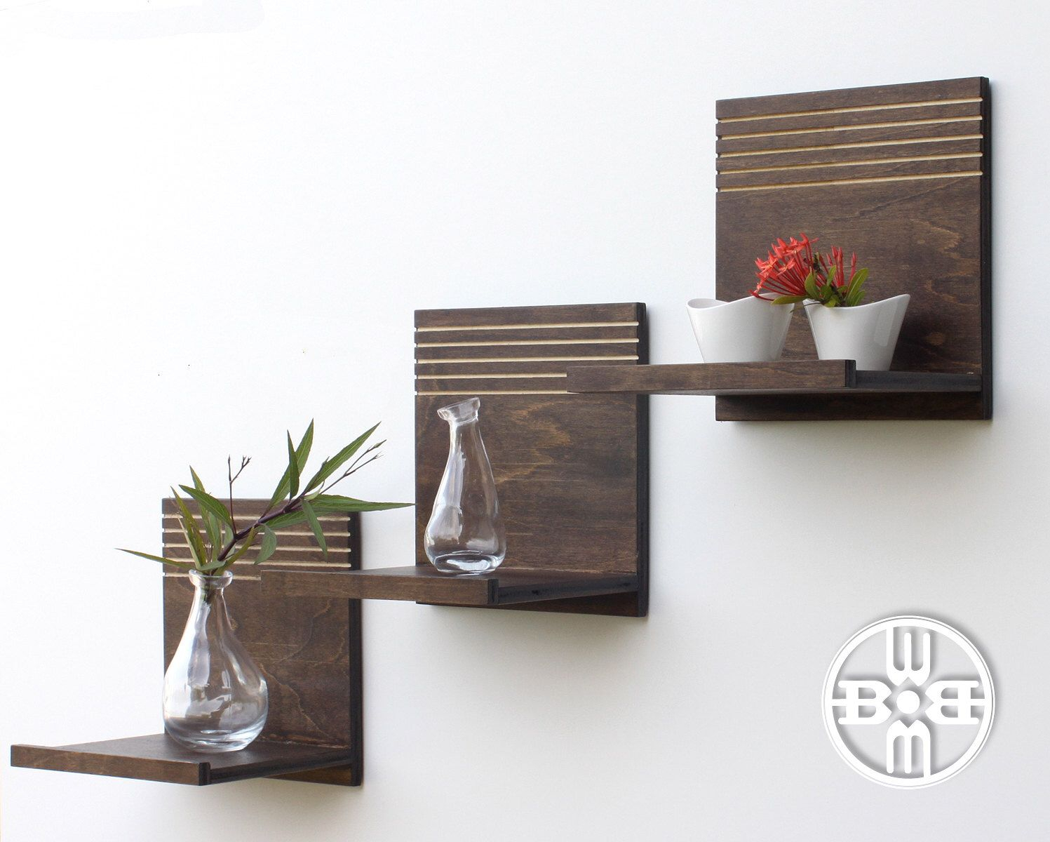 Buy Floating Shelves X3 Home Accents, Entryway Shelves, Hanging Shelf ... intended for How the Kercheval Modern Wood Shelf Enhances Your Home Decor