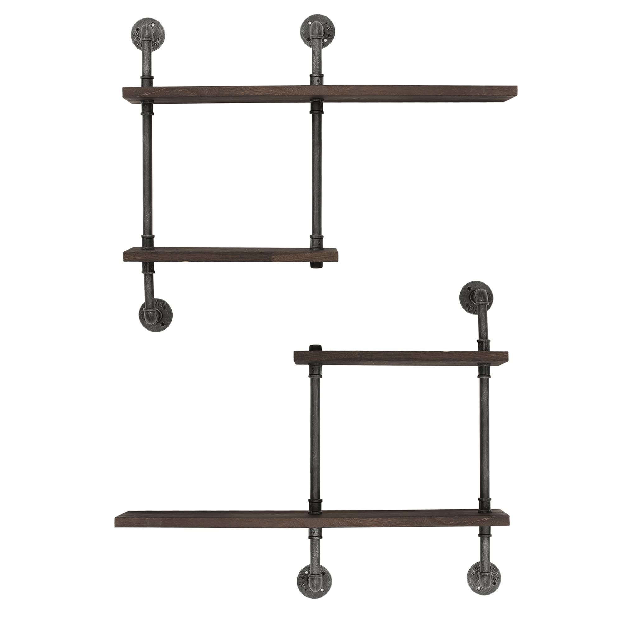 Buy Industrial Pipe Shelving Wall Ed, Rustic Floating Shelves Wall ... with