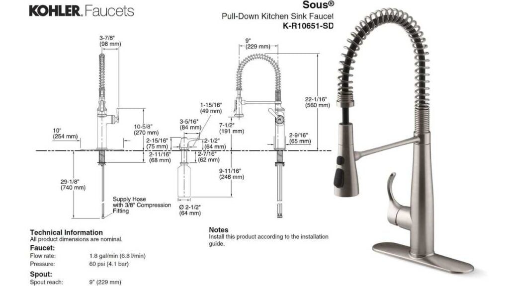 Complete Kohler Kitchen Faucet Parts Diagram &Amp; Guide | Ex Kitchen for Making an Informed Choice The Kohler K-31367 Essential Sink Explained