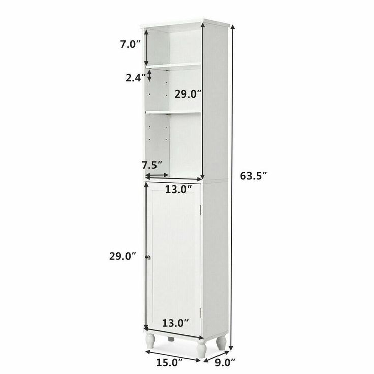 Costway 9 In. W Bathroom Storage Cabinet Tower Bath Cabinet Space Saver ... within