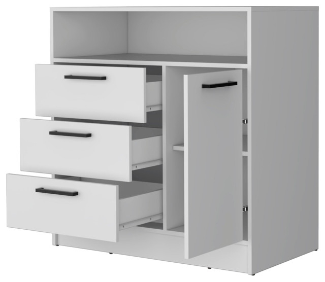 Cresco 3 Drawer Dresser - Transitional - Dressers - By Fm Furniture | Houzz pertaining to Discovering New Uses for Your Cresco 3 Drawer Dresser
