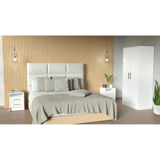 Cresco 3 Piece Bedroom Set, Armoire + Nightstand + Nightstand ... intended for