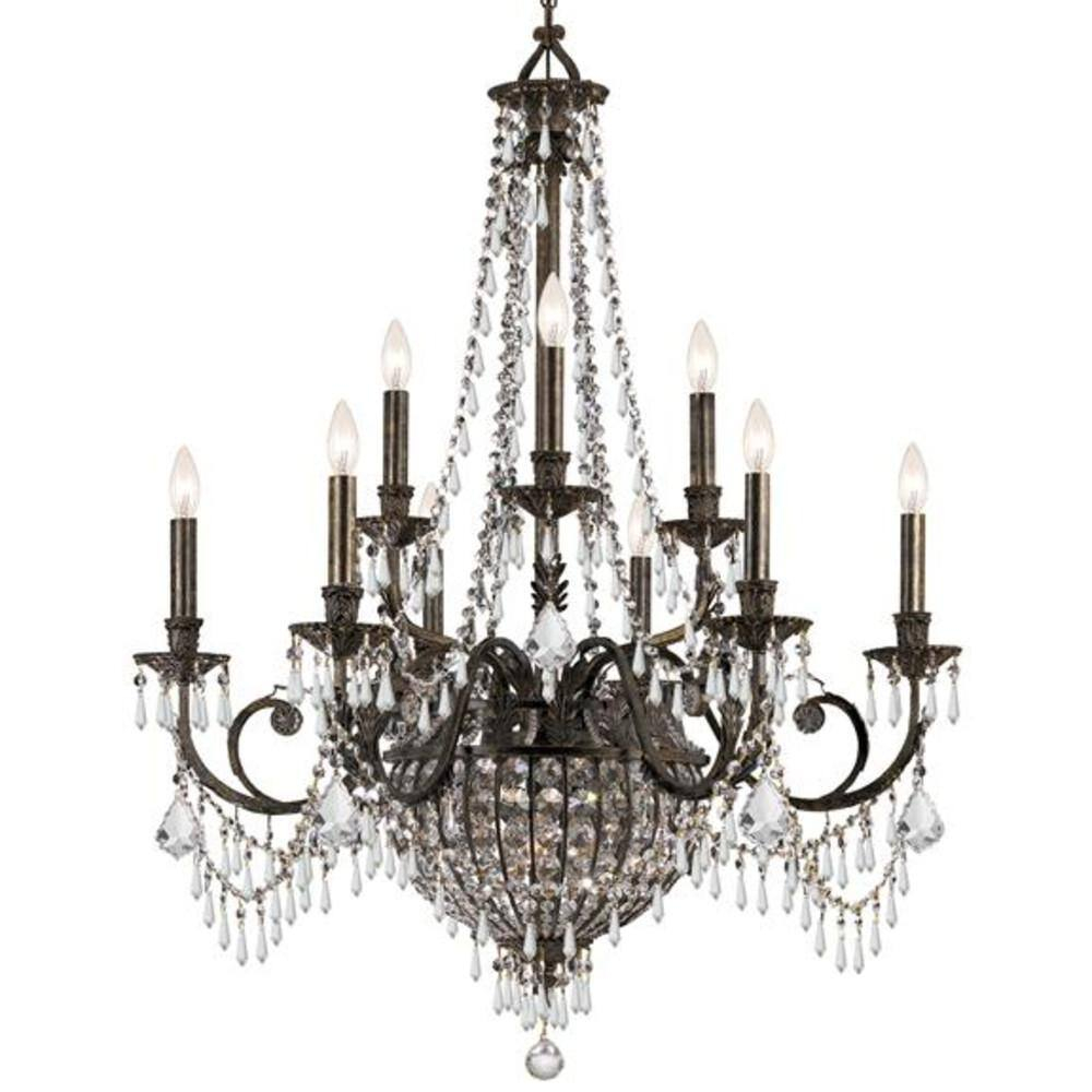 Crystorama Vanderbilt 12-Light English Bronze Crystal Chandelier 5168 ... for Bringing Warmth and Style Home with an English Bronze Chandelier