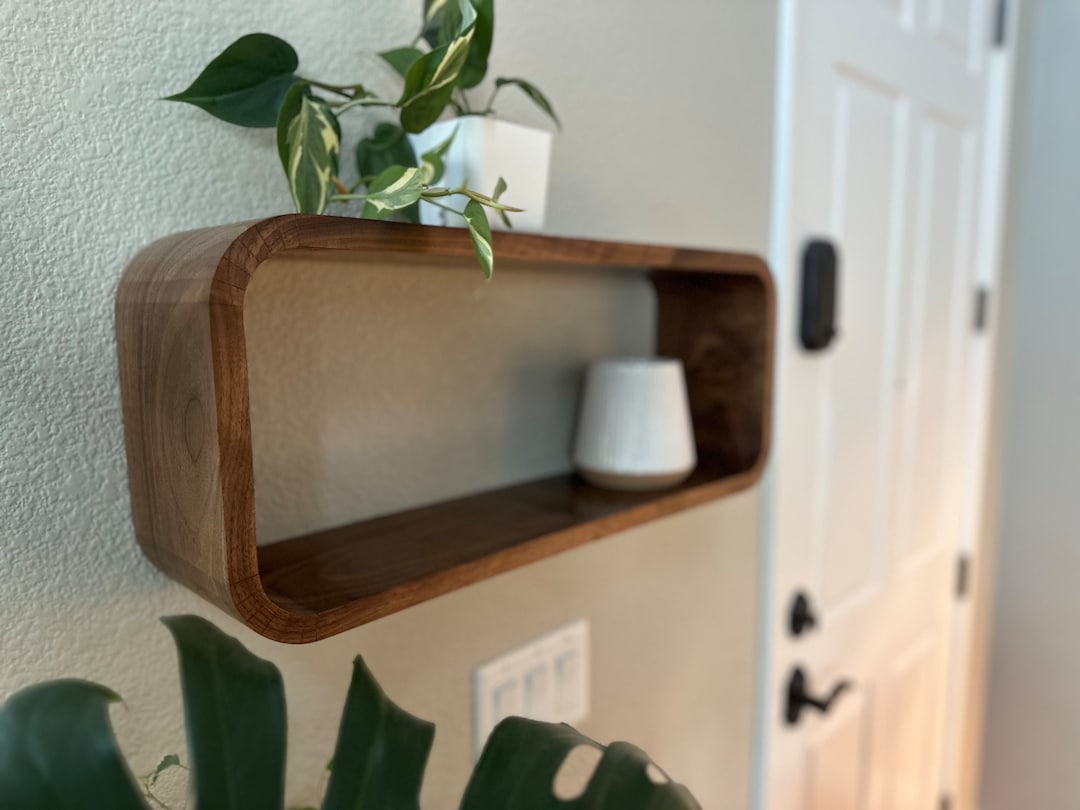 Curved Rectangle Floating Shelf - Etsy with regard to