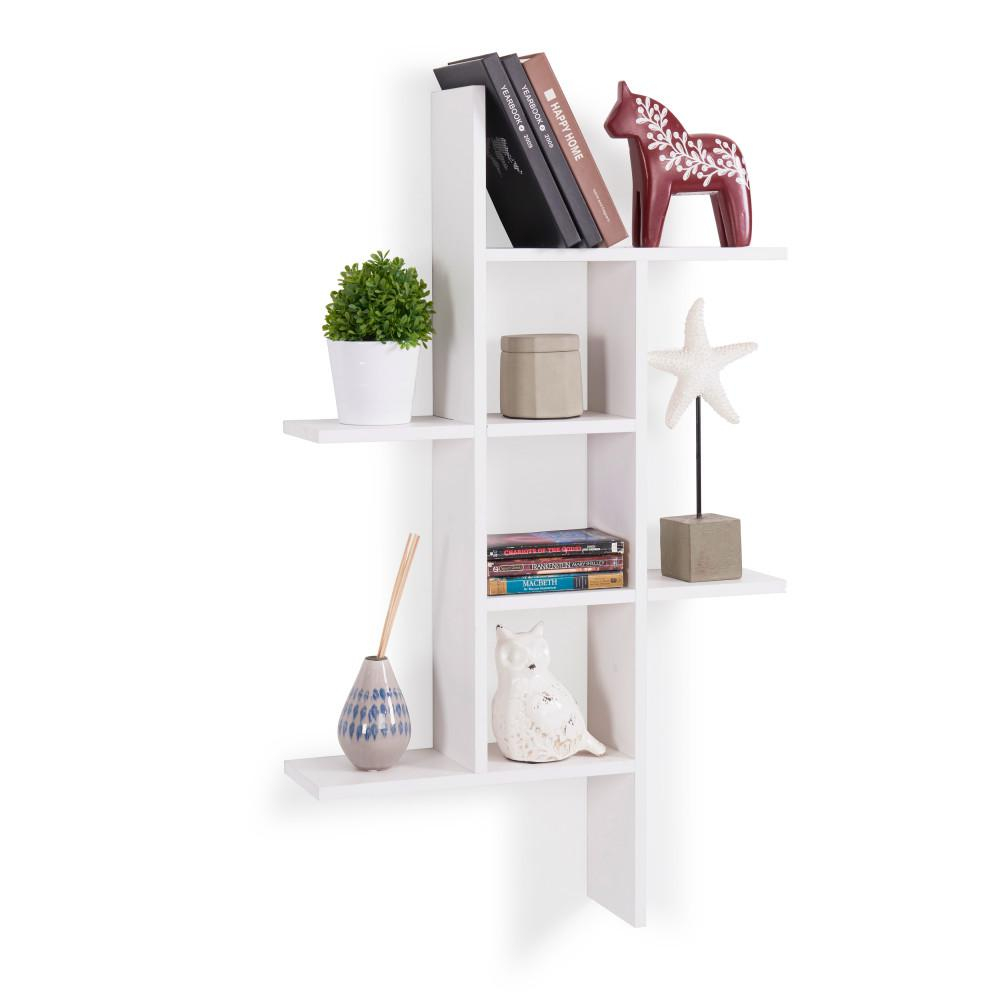 Danya B Cantilever White Mdf Floating Wall Shelf-Xf160708Wh - The Home ... within