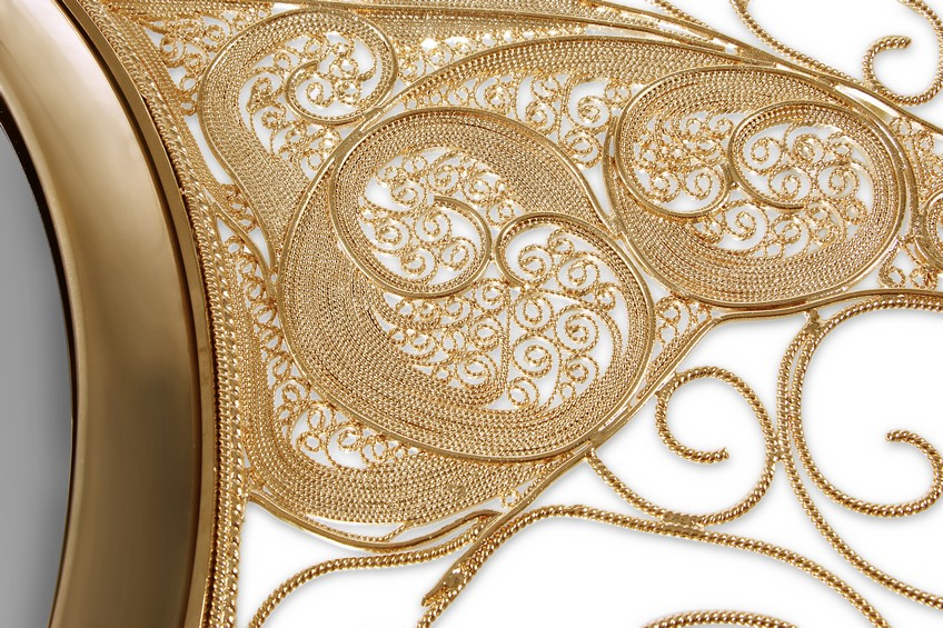 Discover The Art Of Filigree And Craftsmanship With This Unique Mirror within Understanding the Craftsmanship Behind Brigitte's Gold Mirrors