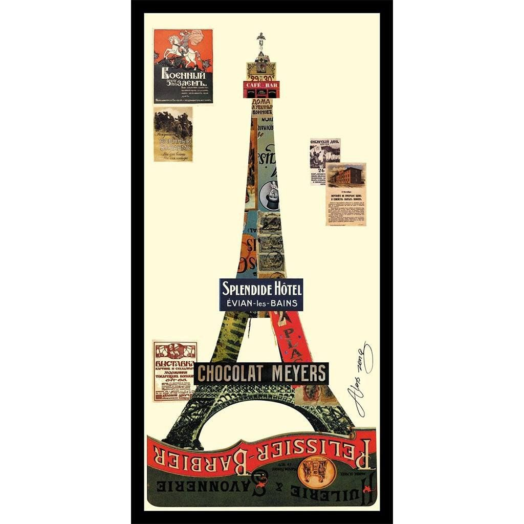 Eiffel Tower ~ Art Collage | Eiffel Tower Wall Art, Eiffel Tower Art ... with