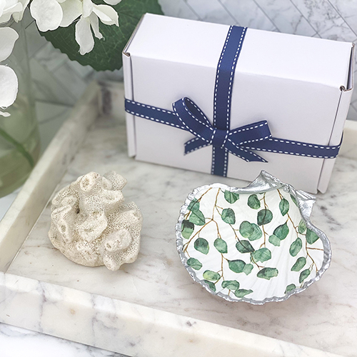 Eucalyptus Gum Scallop Shell - Silver - The Home Of Hamptons And ... pertaining to