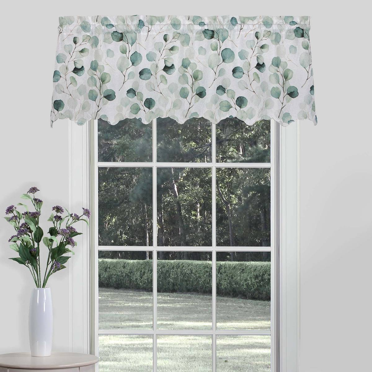 Eucalyptus Scalloped Valance | 48X15 for