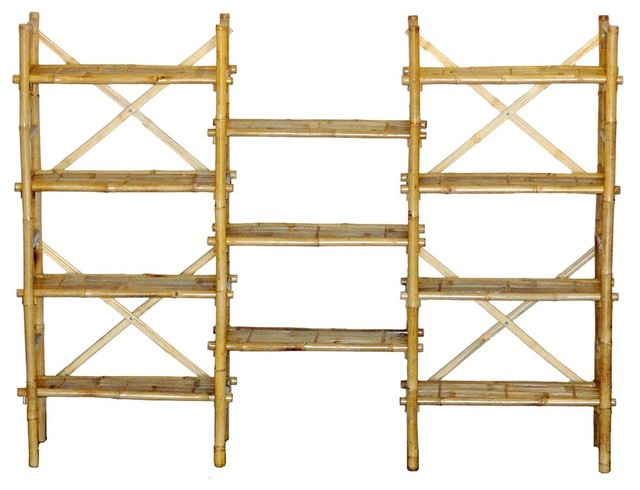 Expanded Bamboo Shelf, 62"H X 80"W X 15"D - Contemporary - Display And ... in Expert Tips for Maximizing Your Space with Expanded Bamboo Shelves