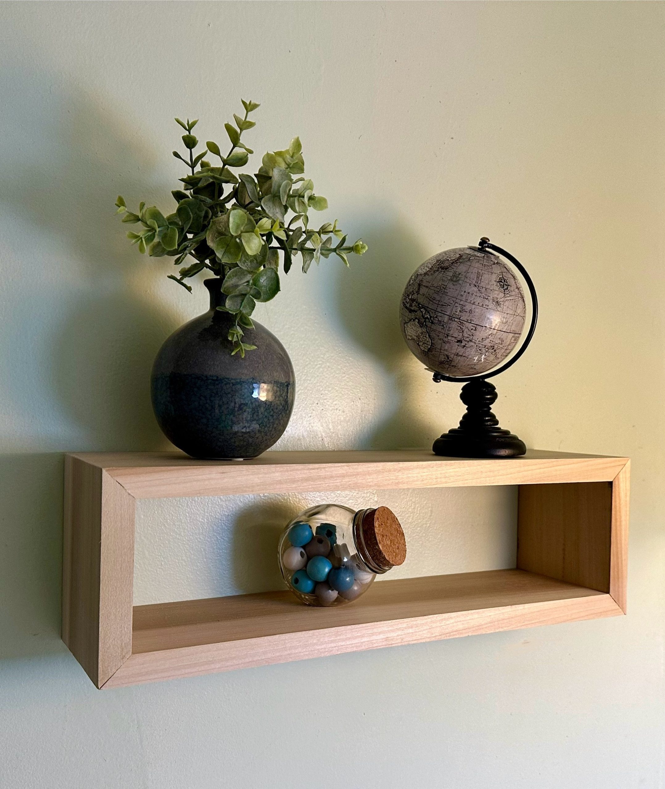 Floating Rectangle Shelf Display Shelf Bathroom Shelf Easy To Mount ... intended for