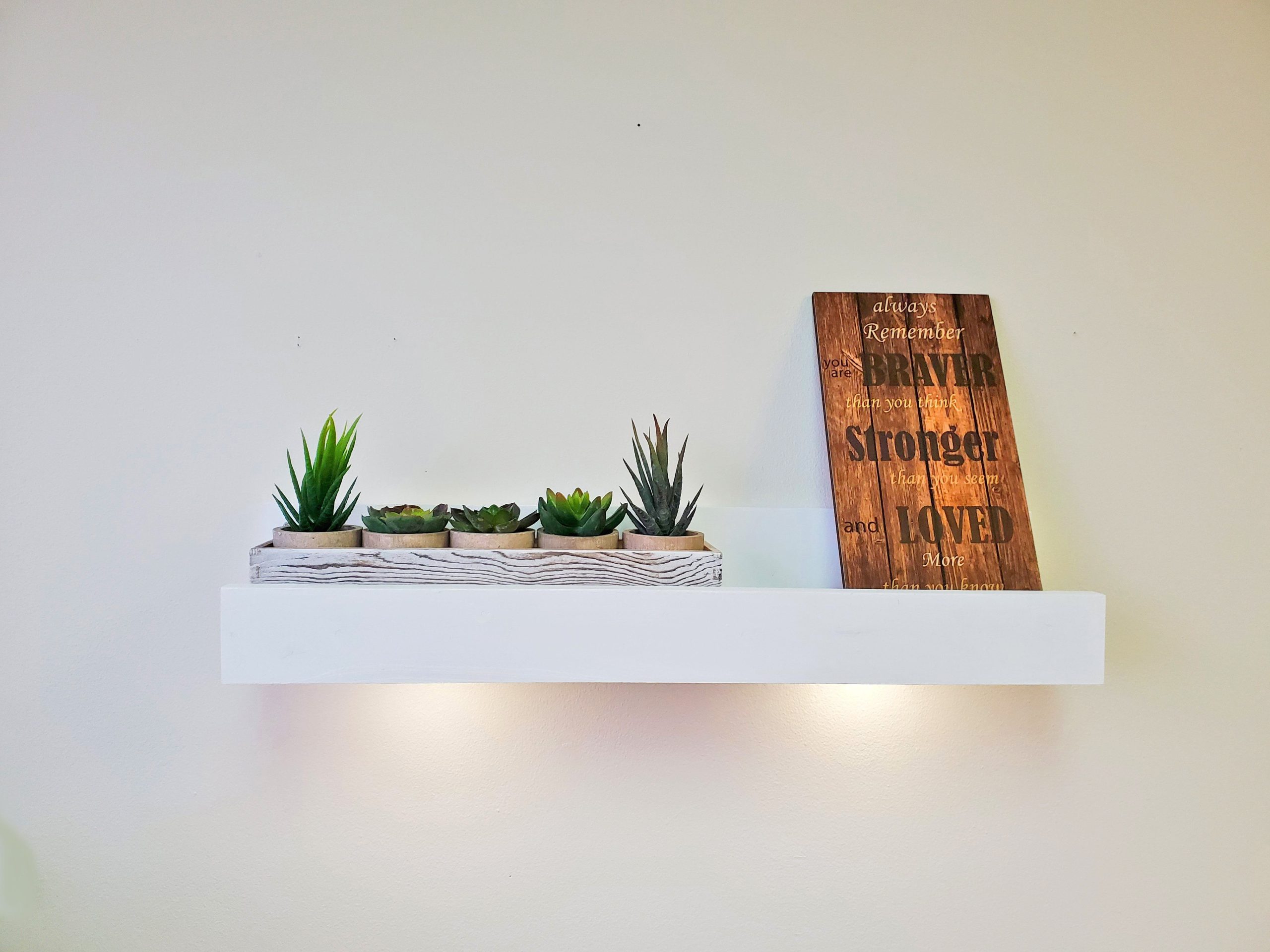 Floating Shelves With Lights, Floating Shelves Bedroom, Floating Shelf ... regarding Explore Creative Lighting Solutions with a 48" White Floating Shelf