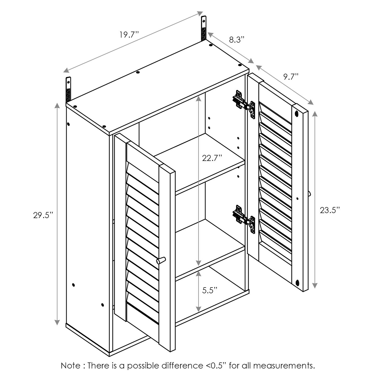 Furinno Indo Double Door Wall Cabinet – Furinno – Fits Your Space, Fits ... throughout