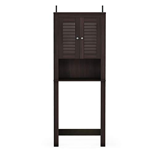 Furinno Indo Louver Door Bath Cabinet, Espresso – Brickseek intended for