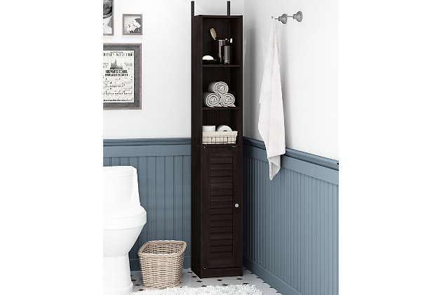 Furinno Indo Slim Louver Door Bathroom Cabinet | Ashley Furniture Homestore in Expert Tips for Organizing Your Bathroom with the Furinno Indo Louver Door Cabinet