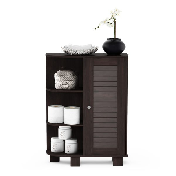 Furinno Indo Storage Shelf With Louver Door Cabinet – Furinno – Fits ... intended for Expert Tips for Organizing Your Bathroom with the Furinno Indo Louver Door Cabinet