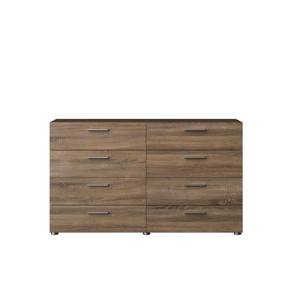 Furnifact Elegant 8 Drawer Dresser In Truffle Oak For Modern Bedroom ... regarding The Secret to a Serene Bedroom Truffle Oak Dresser 8 Drawer Insights