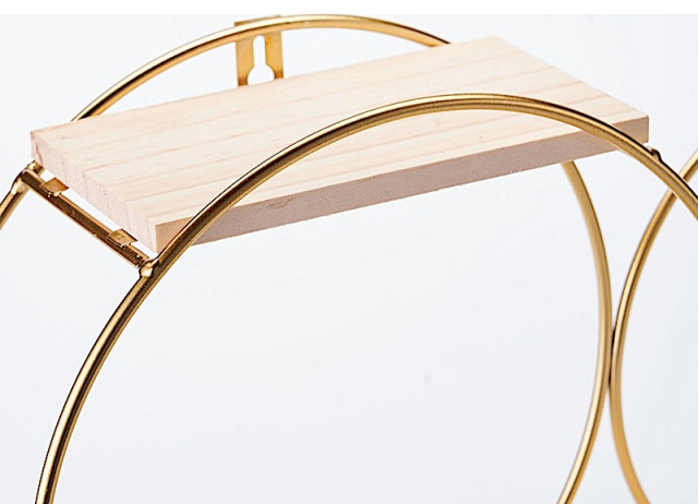 Geometric Round Floating Shelf Wall Mounted, 2 Tier, 18" - Contemporary ... within Why the Geometric Round Floating Shelf Wall Mounted 2 Tier is a Decor Game-Changer