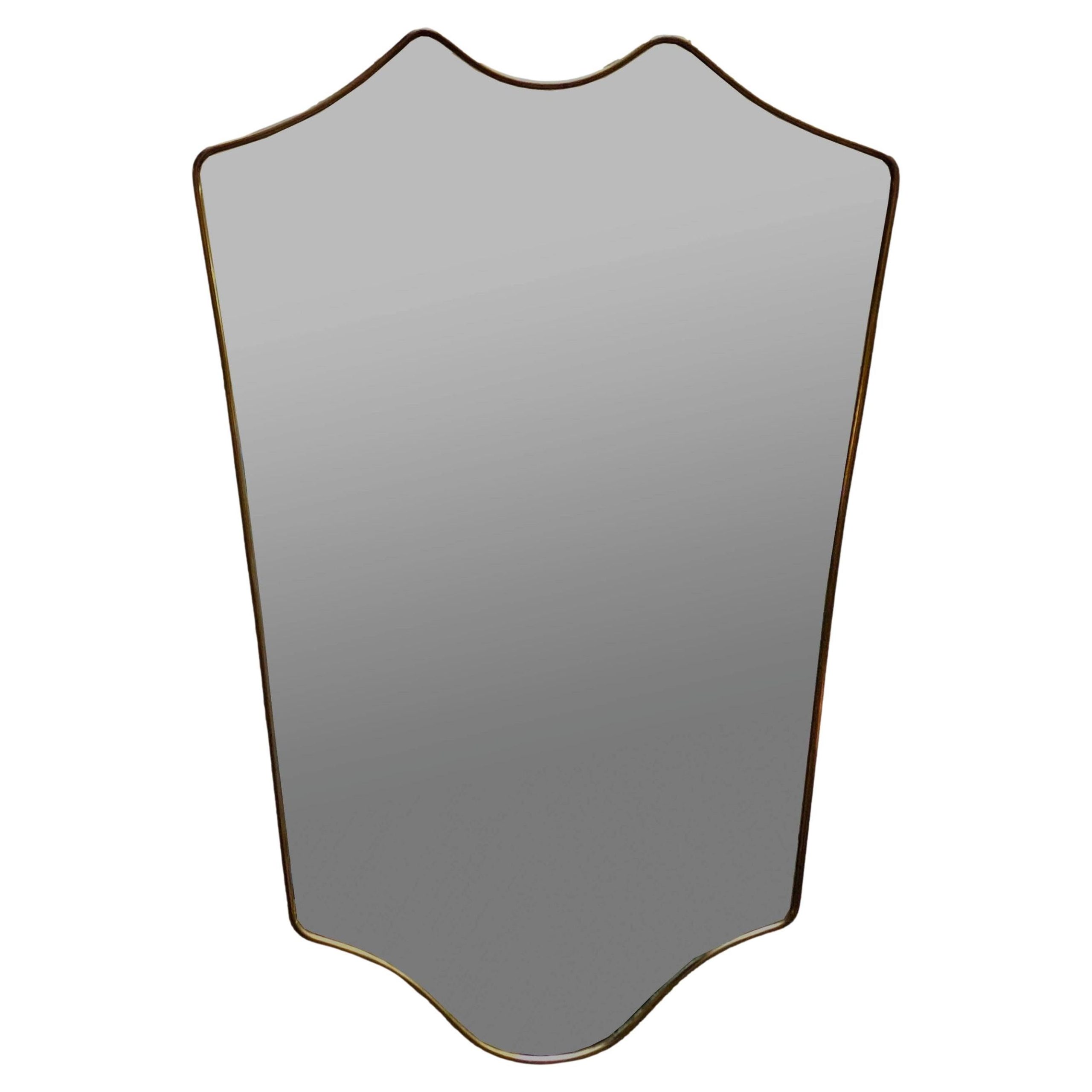 Giant Midcentury Italian Molded Wall Mirror, 1950S At 1Stdibs within The Art of Selection Choosing the Perfect Brass Miles Wall Mirror