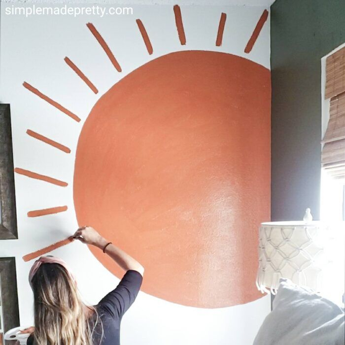 Hand Painted Walls Murals Boho | Wall Murals Painted, Playroom Mural ... intended for
