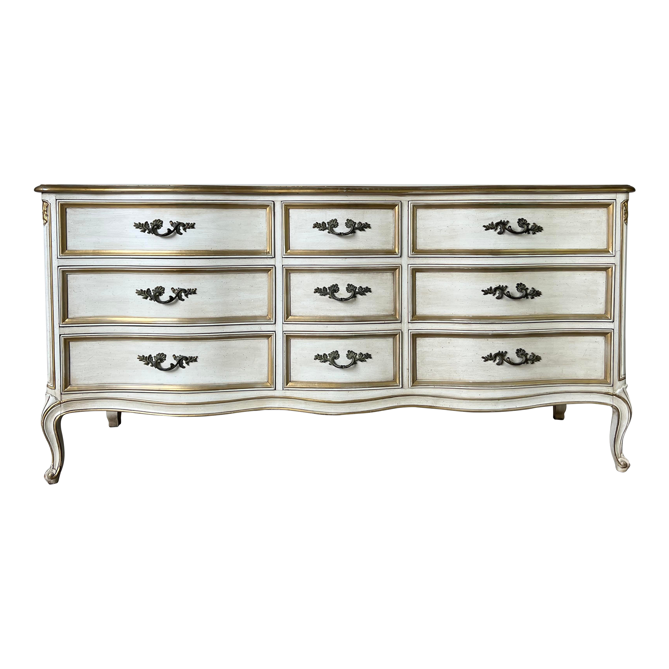 Henredon French Provincial Nine Drawers Dresser | Chairish intended for The Art of Organizing a Nine Drawer Dresser