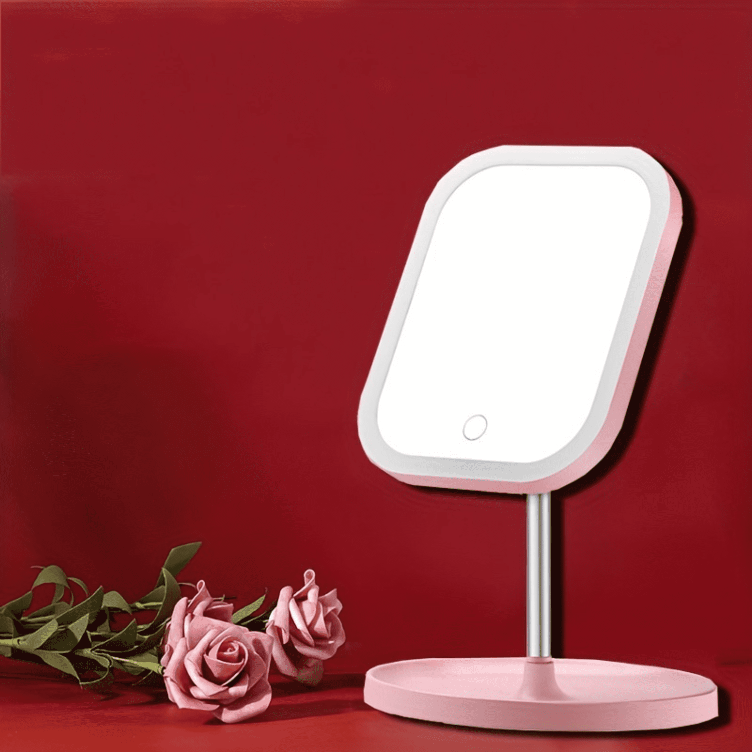 Hntech 360° Rotation Touch Control Led Desktop Makeup Mirror - Enhance ... regarding