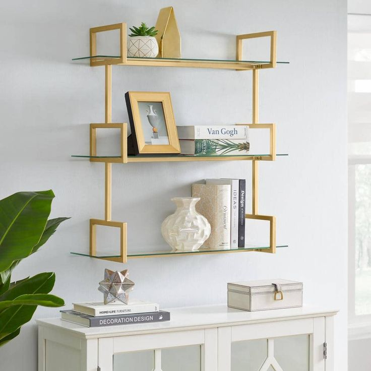 Home Decorators Collection Gold Metal Glam Tiered Wall Shelf L165436Xx ... throughout Your Guide to Incorporating the Uttermost Auley Gold Wall Shelf