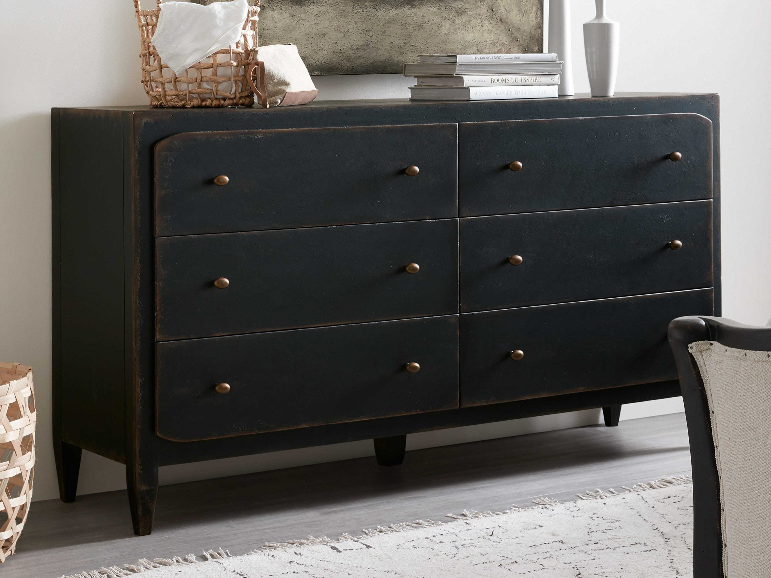 Hooker Furniture Ciao Bella 6-Drawers Cedar Wood Double Dresser ... with regard to