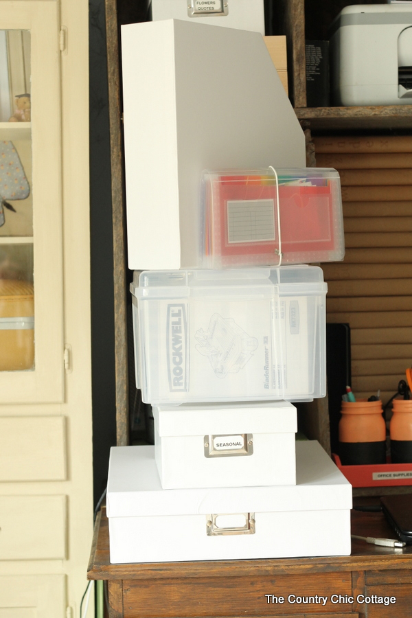 How To Tame Office Paper Clutter - Angie Holden The Country Chic Cottage for