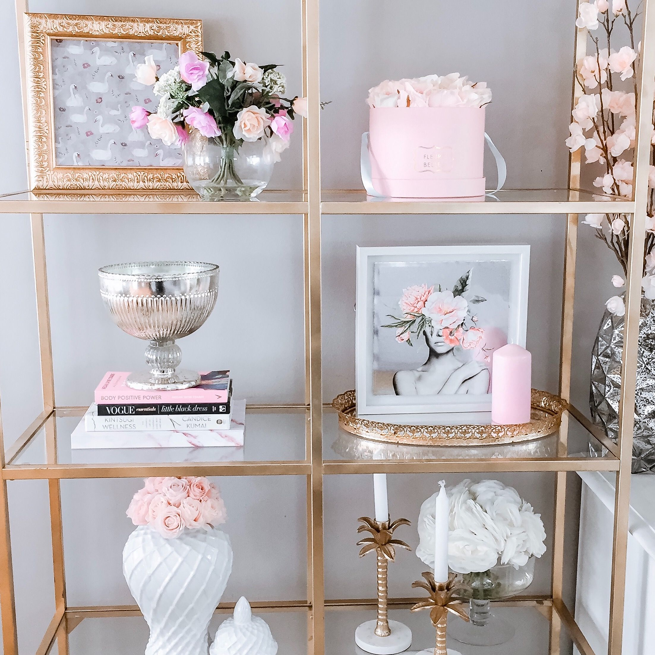 Ikea Shelf | Gold Apartment Decor, Shelf Decor Living Room, Home Design ... inside