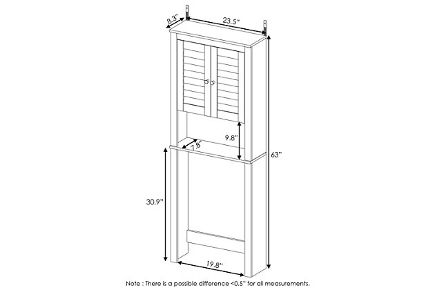 Indo Louver Bathroom Cabinet | Ashley with regard to