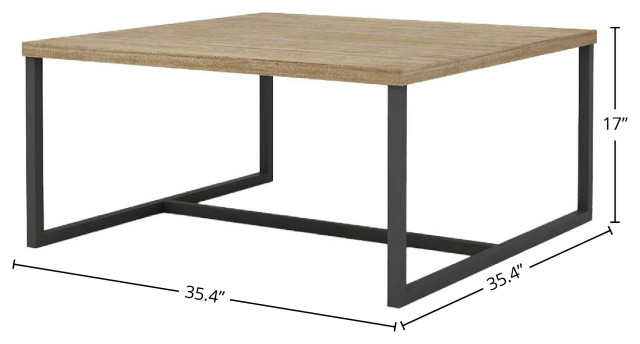 Irondale Square Coffee Table, Light Brown/Gray - Industrial - Coffee ... inside Maximizing Your Space with the Irondale Light Brown Gray Dresser