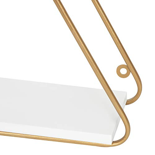 Kate And Laurel Tilde Mid-Century Accent Shelf Set, Set Of 2, White And ... throughout