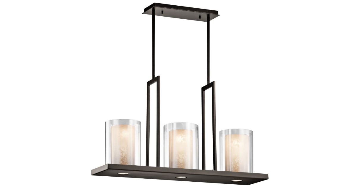 Kichler 42547Oz Triad 6 Light 31" Linear Chandelier | Build.com with regard to