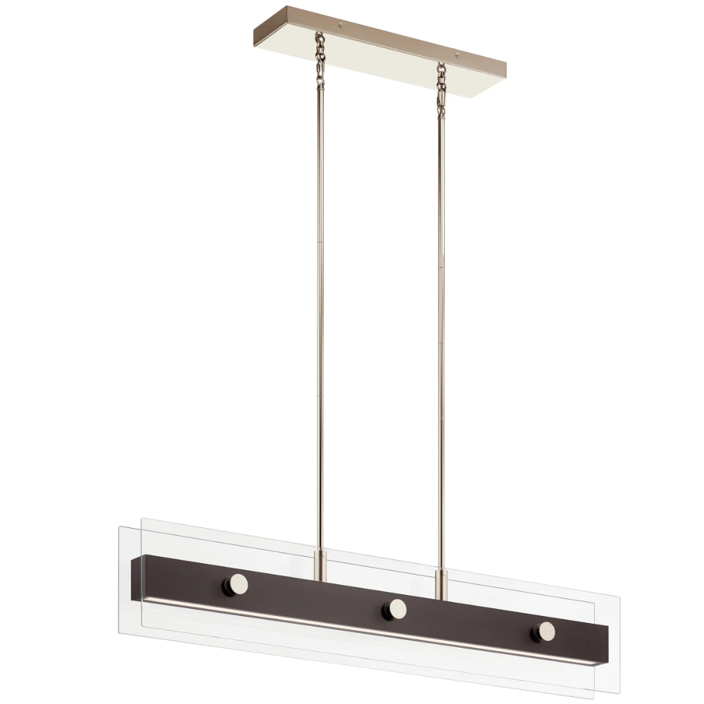 Kichler 44344Wnwled Walnut Wood 44" Wide Led Linear Chandelier ... in Design Meets Functionality Exploring the Kichler 42548 Triad Linear Chandelier