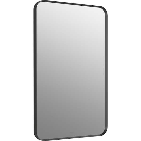 Kohler Essential 22 In. W X 34 In. H Rectangle Framing Wall Mirror With ... in The Kohler K-31367 Essential Matte Black A Deep Dive into Its Transitional Appeal