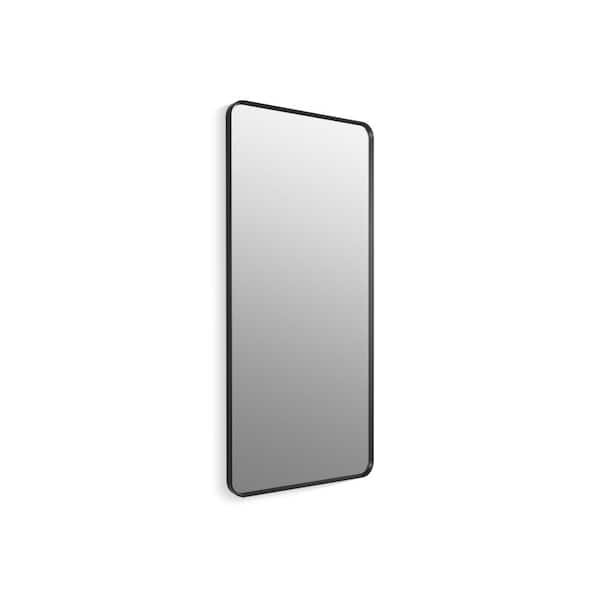 Kohler Essential 28 In. X 60 In. Rectangular Mirror In Matte Black ... for