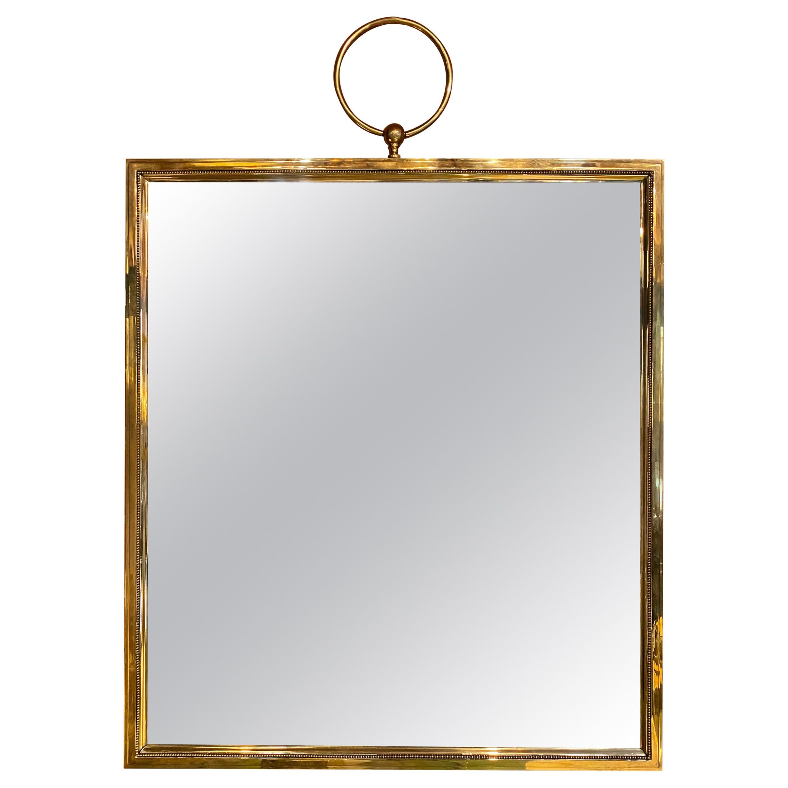 Large Brass Wall Mirror Attributed Paul Mccobb At 1Stdibs for