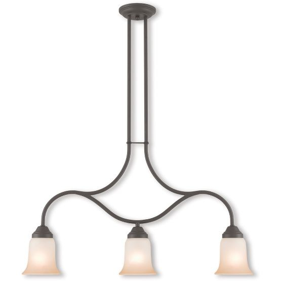 Livex Lighting 40704-07 Karysa 3 Light Linear Chandelier | Linear ... intended for