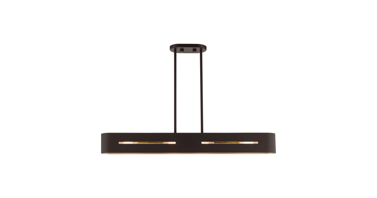 Livex Lighting 45767-07 Ravena 4 Light 36" Wide Linear Chandelier ... for Unpacking the Livex Lighting 49748-07 Bergamo Linear Chandelier's Design Elements