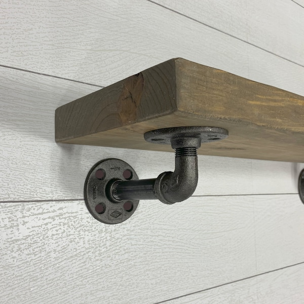 Long Floating Shelves - Etsy with A Closer Look at the Orton Industrial Pine Wood Floating Shelf