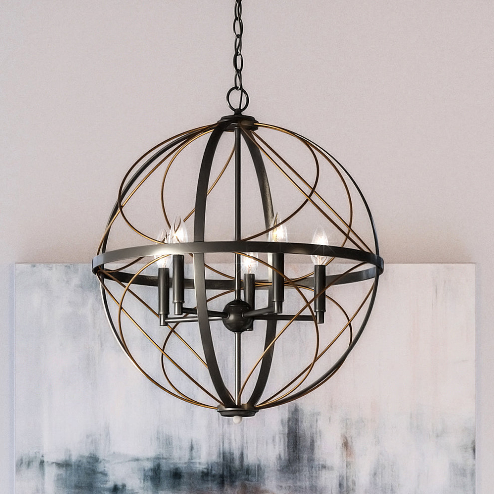 Luxury Farmhouse Chandelier, Olde Bronze - Transitional - Chandeliers ... with