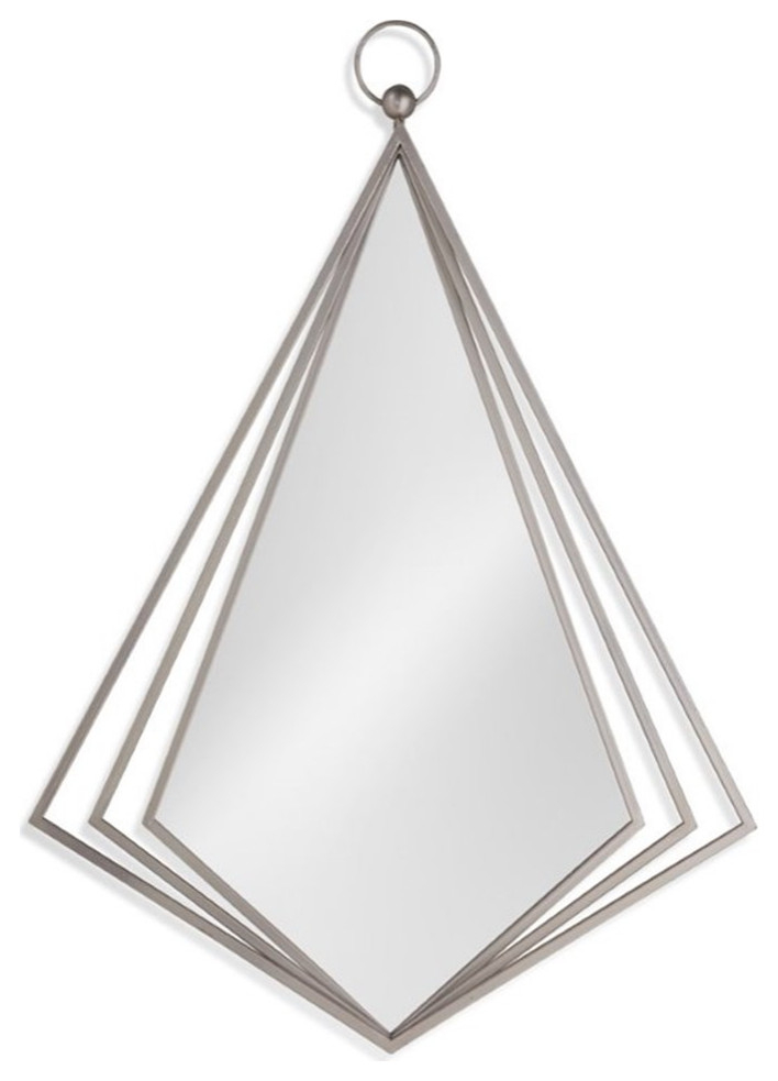 Maklaine Modern / Contemporary Metal Wall Mirror In Silver Finish ... pertaining to Beyond Reflection How the Maklaine Mirror Enhances Your Home