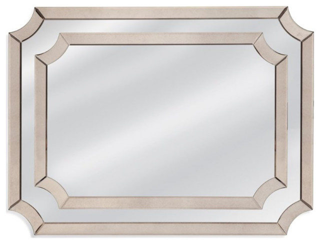 Maklaine Modern / Contemporary Wall Mirror In Clear Mirror Glass ... throughout Finding the Perfect Spot for Your Maklaine Transitional Wall Mirror