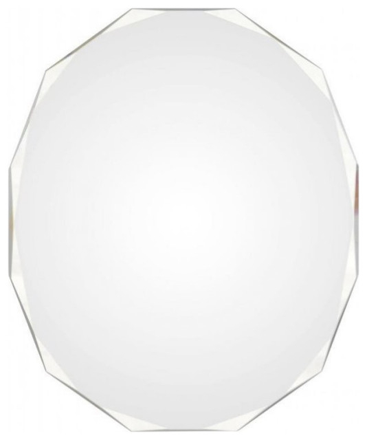 Maklaine Unique Polygonal Shaped Mirror In All Glass - Contemporary ... pertaining to Beyond Reflection How the Maklaine Mirror Enhances Your Home