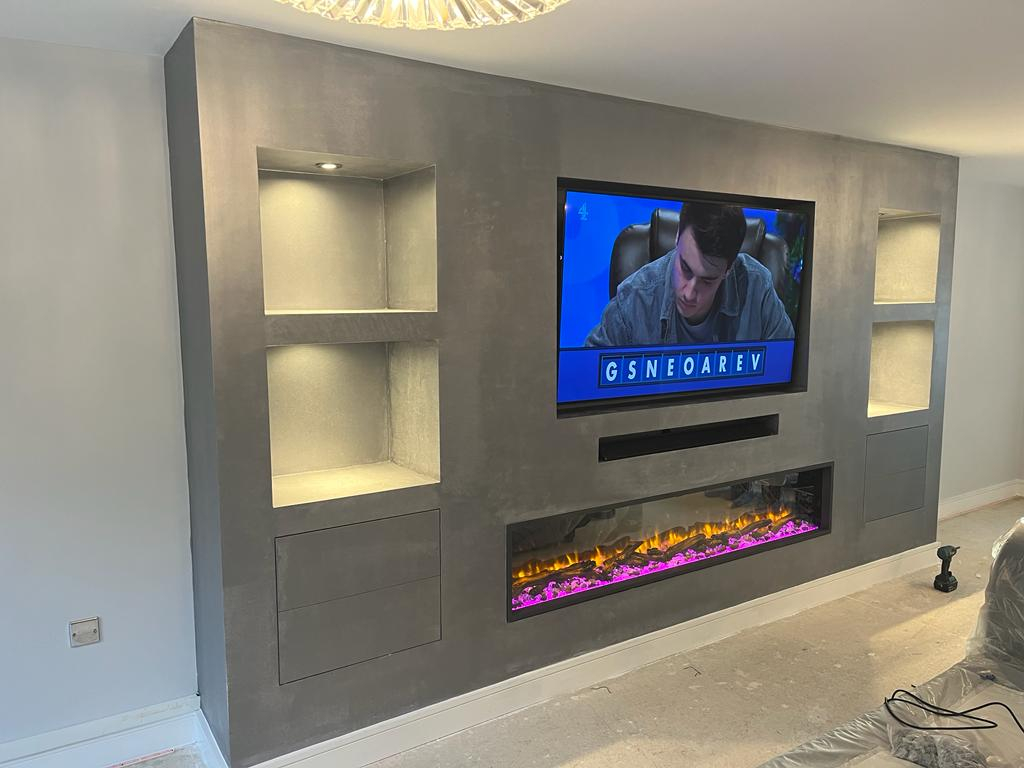 Media Wall Installation At Newmillerdam By Broadhead Joinery intended for