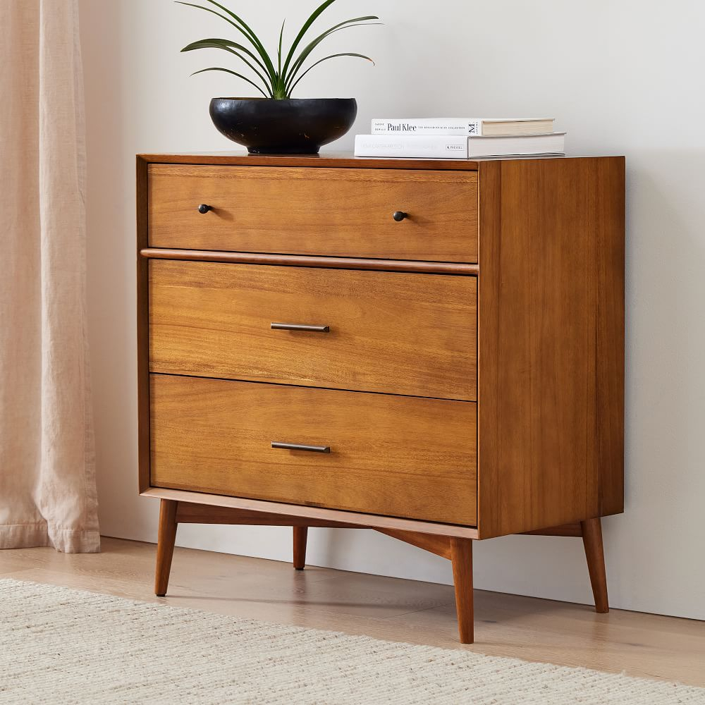 Mid-Century 3-Drawer Dresser (36") | West Elm with regard to Discovering New Uses for Your Cresco 3 Drawer Dresser