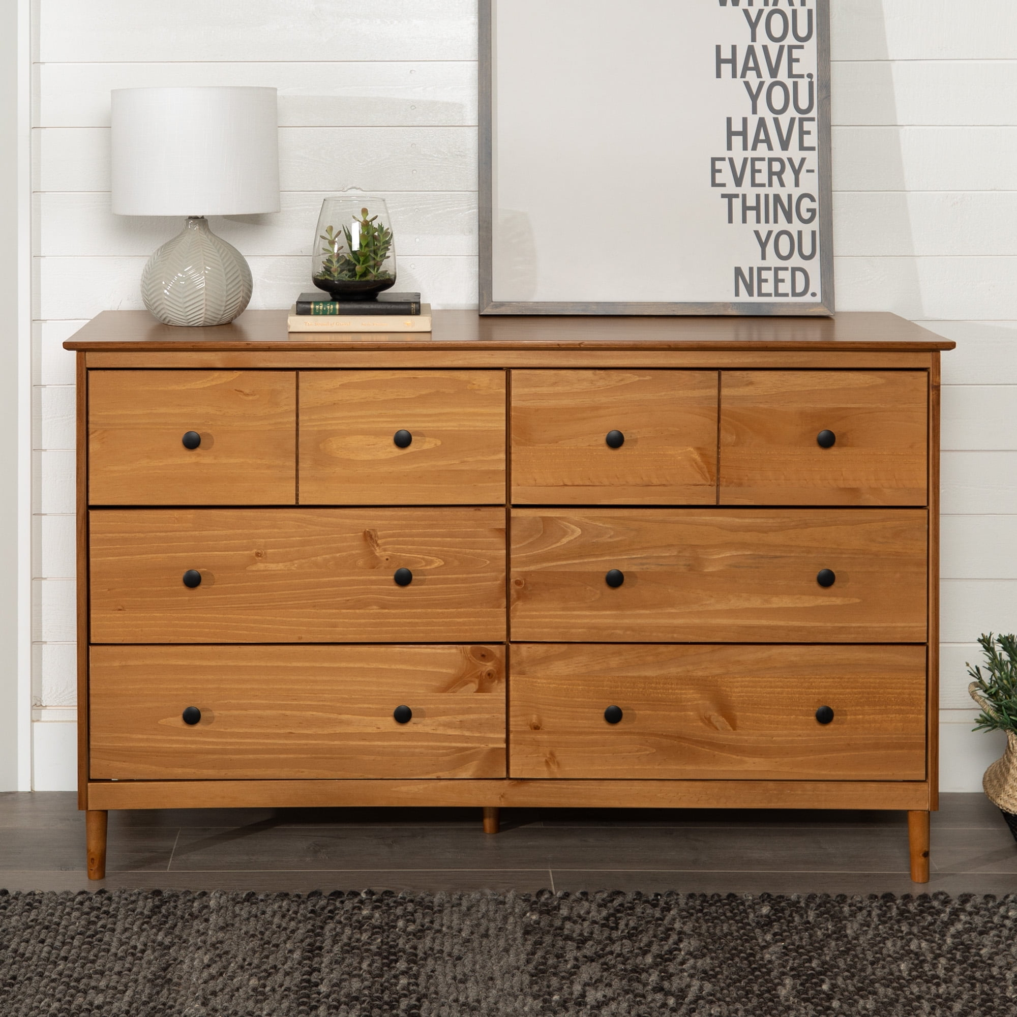 Mid Century Modern 6 Drawer Dresser throughout